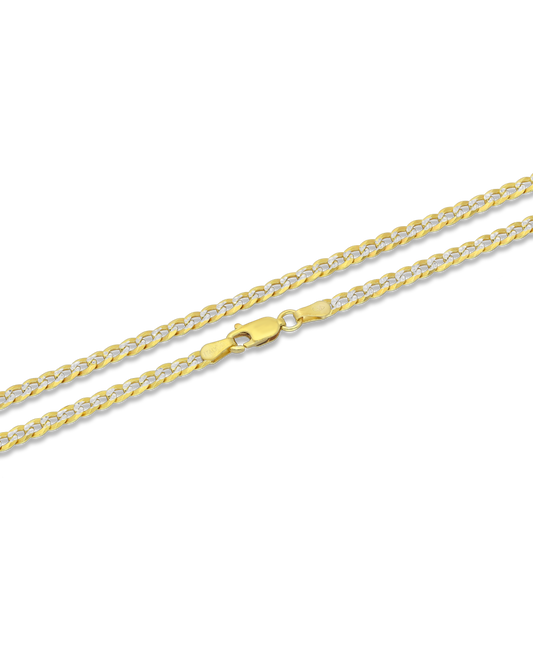 Gold Vermeil 18K Curb Italian Necklace