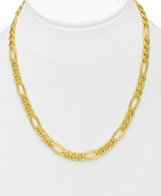 Gold Vermeil 18K Hollow Figaro Necklace