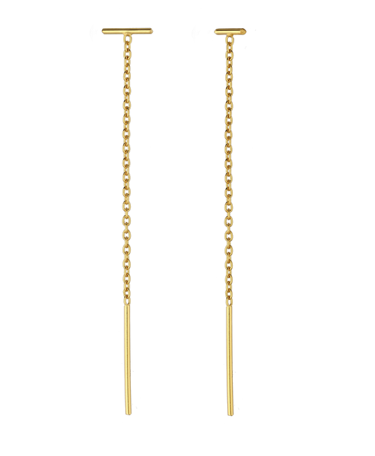 Gold Vermeil 18K Threader Earrings