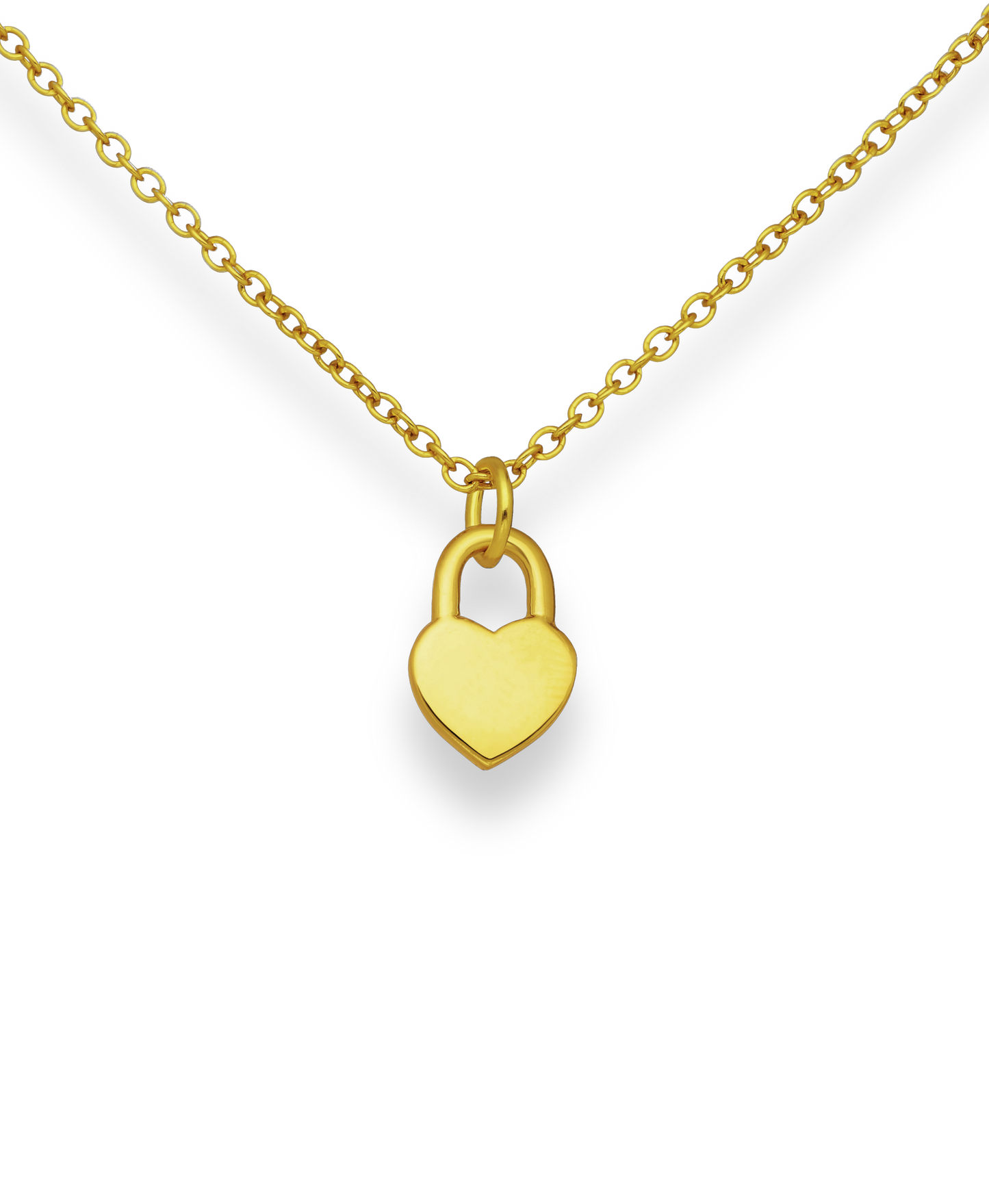 Gold Vermeil 18K Engravable Heart Pendant