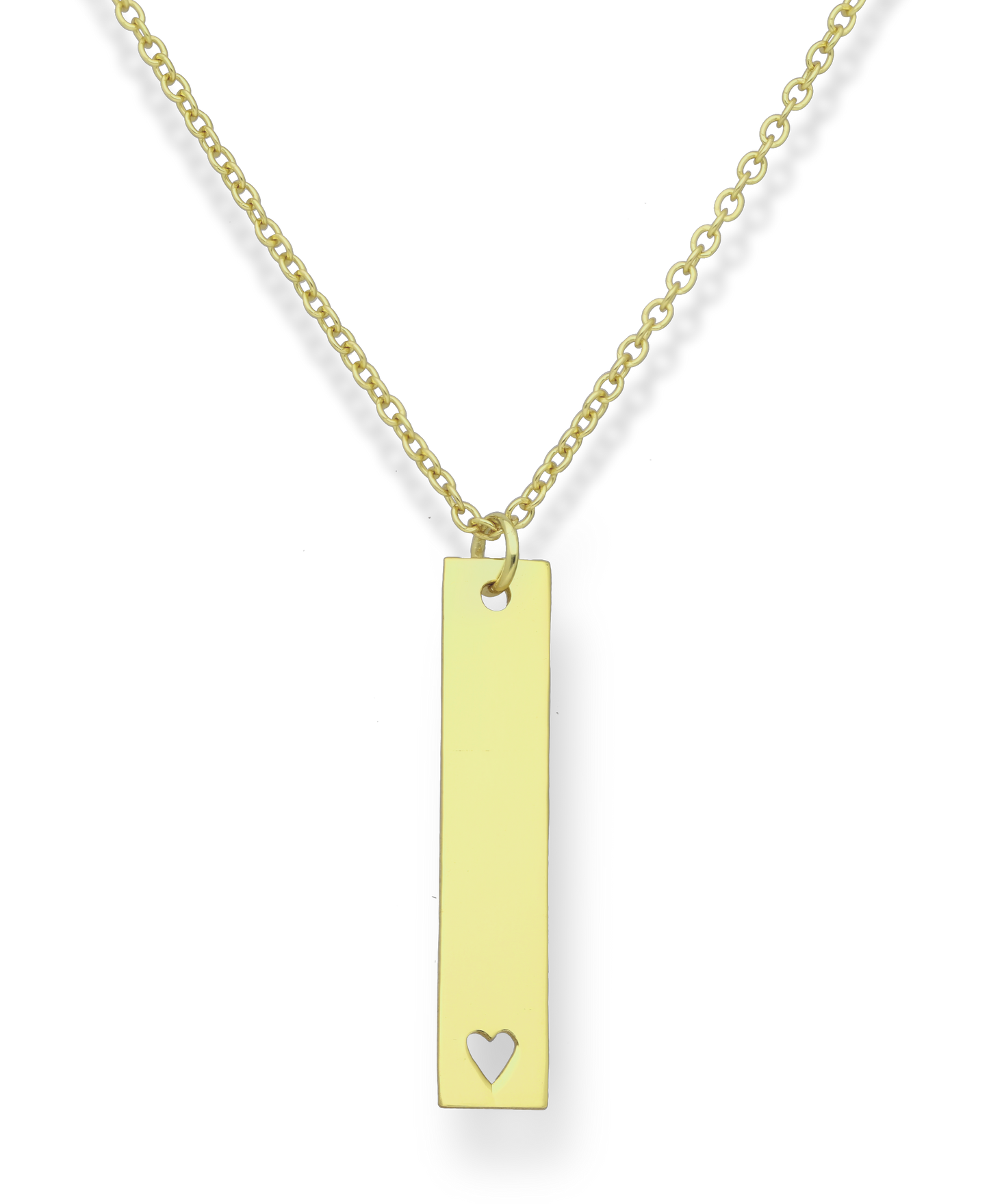 Gold Vermeil 14K Engravable Heart Tag Pendant
