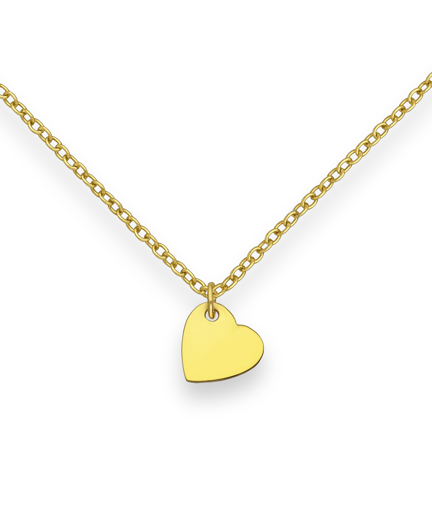 Gold Vermeil 18K Engravable Heart Charm Pendant