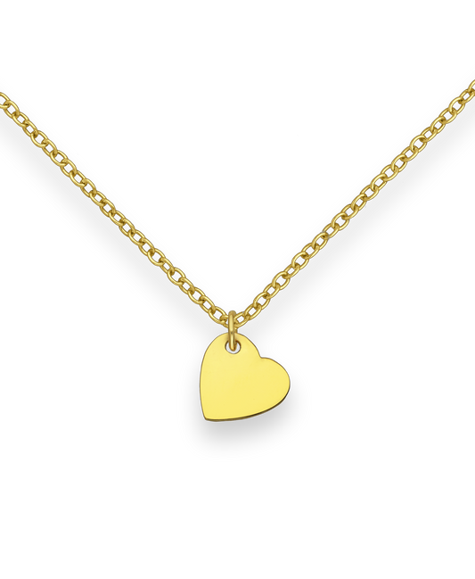 Gold Vermeil 18K Engravable Heart Charm Pendant