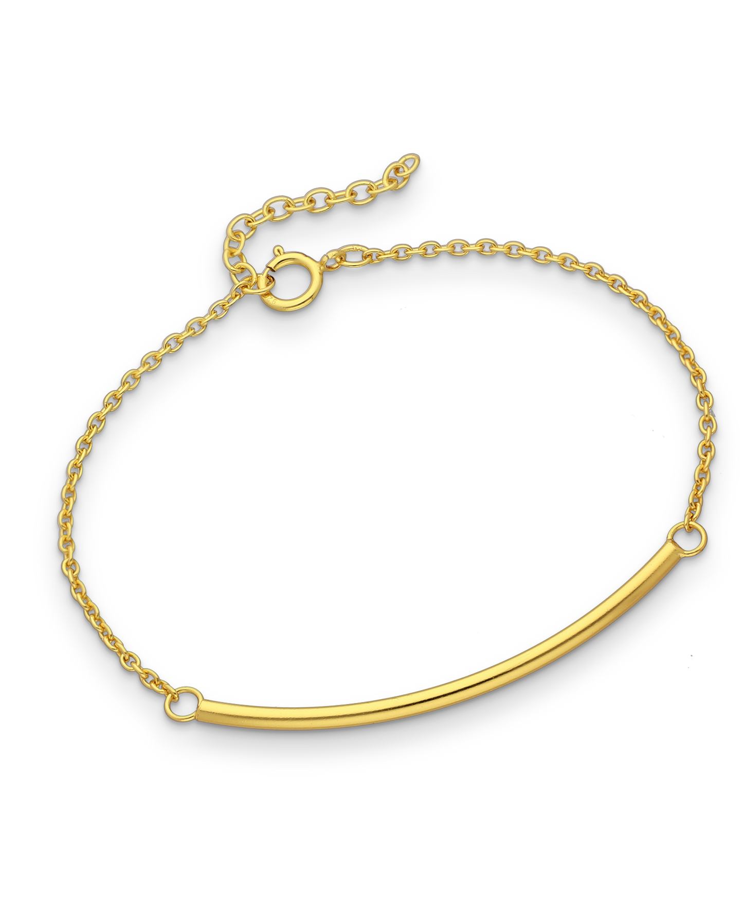 Gold Vermeil 18K Curved Bar Bracelet