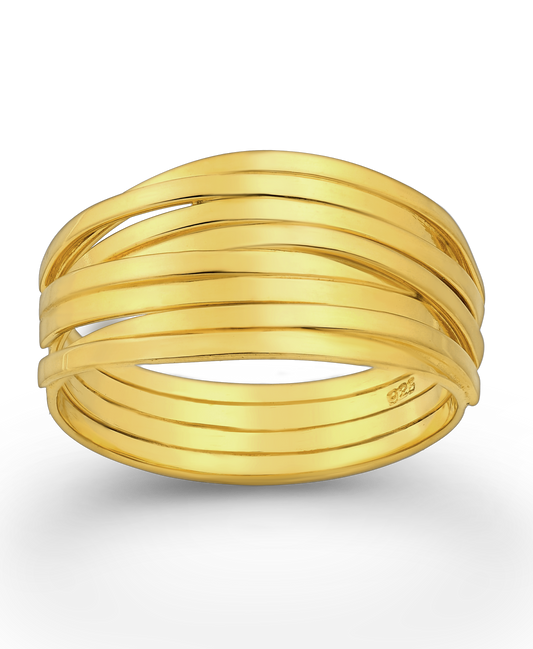 Gold Vermeil 18K Noodle Ring