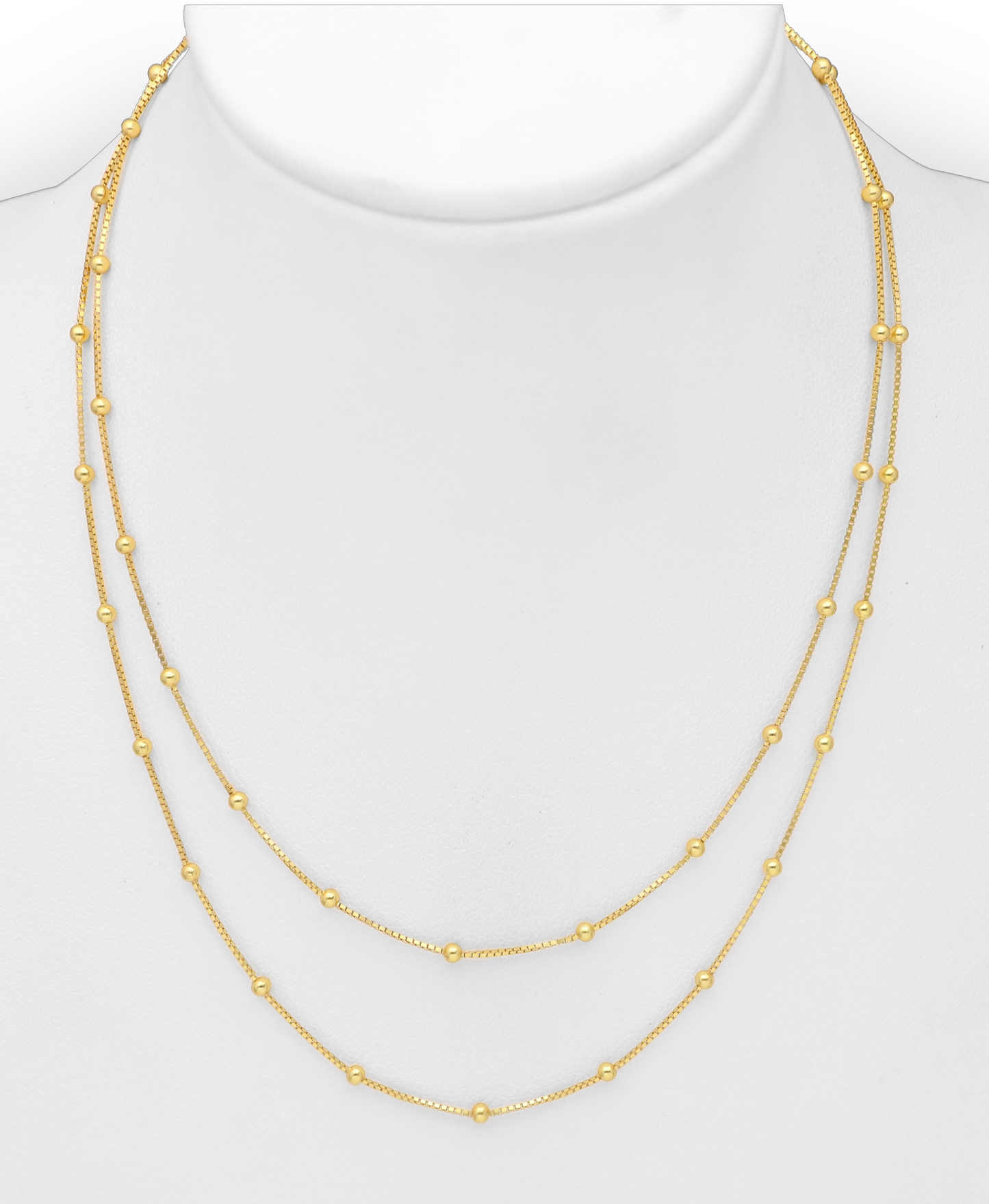 Gold Vermeil 18K Ball Layered Necklace
