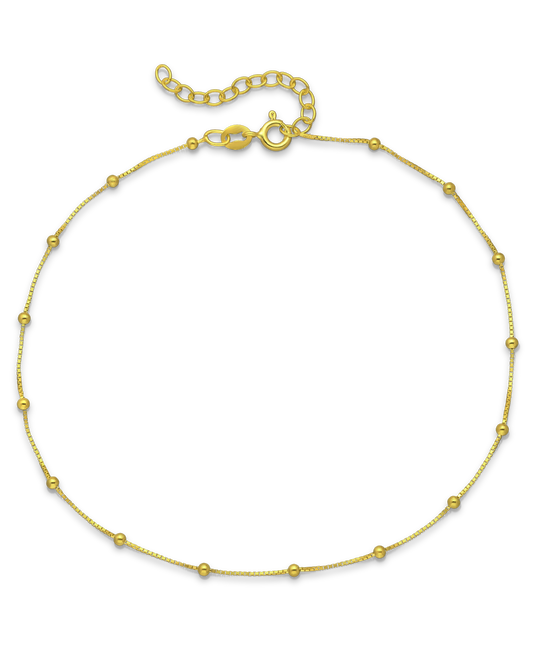 Gold Vermeil 14K Ball Layered Anklet