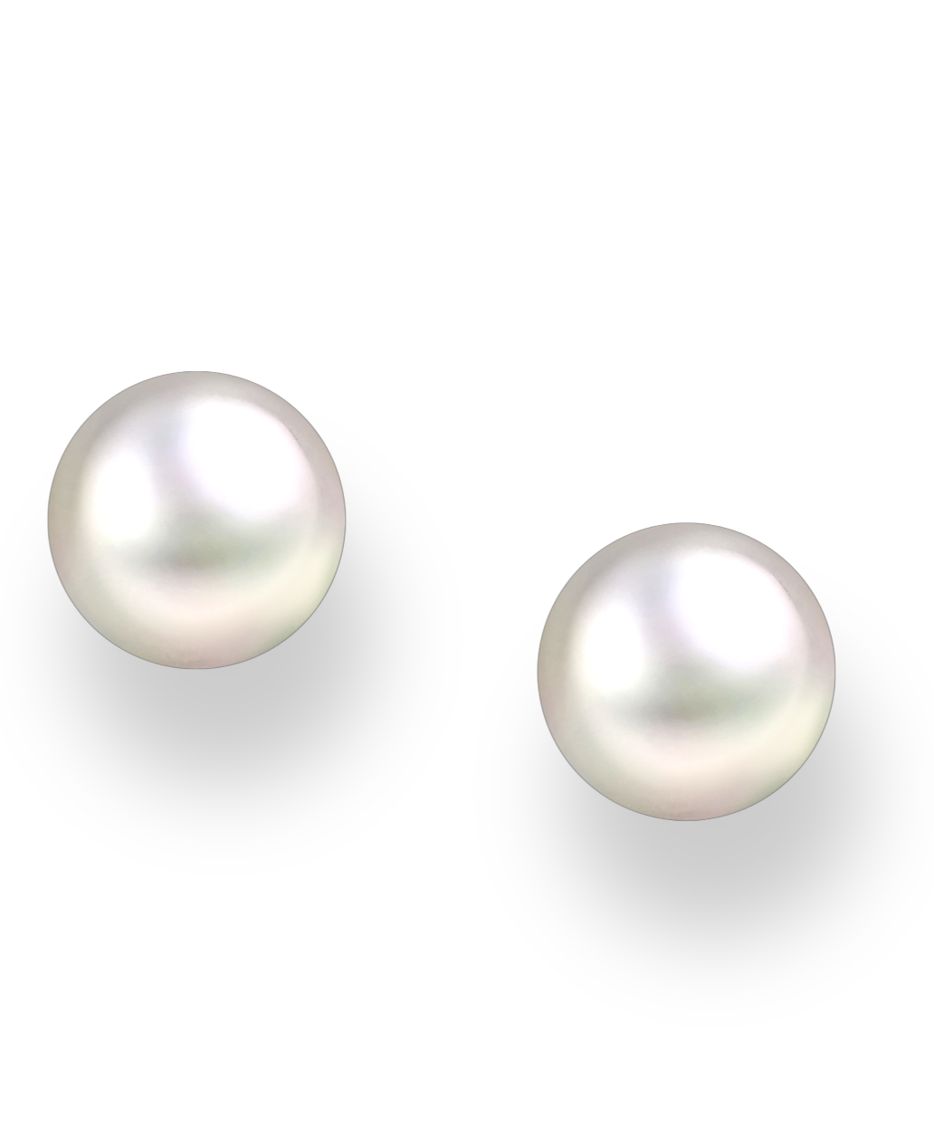 White Freshwater Pearl Sterling Silver Push-Back Earrings