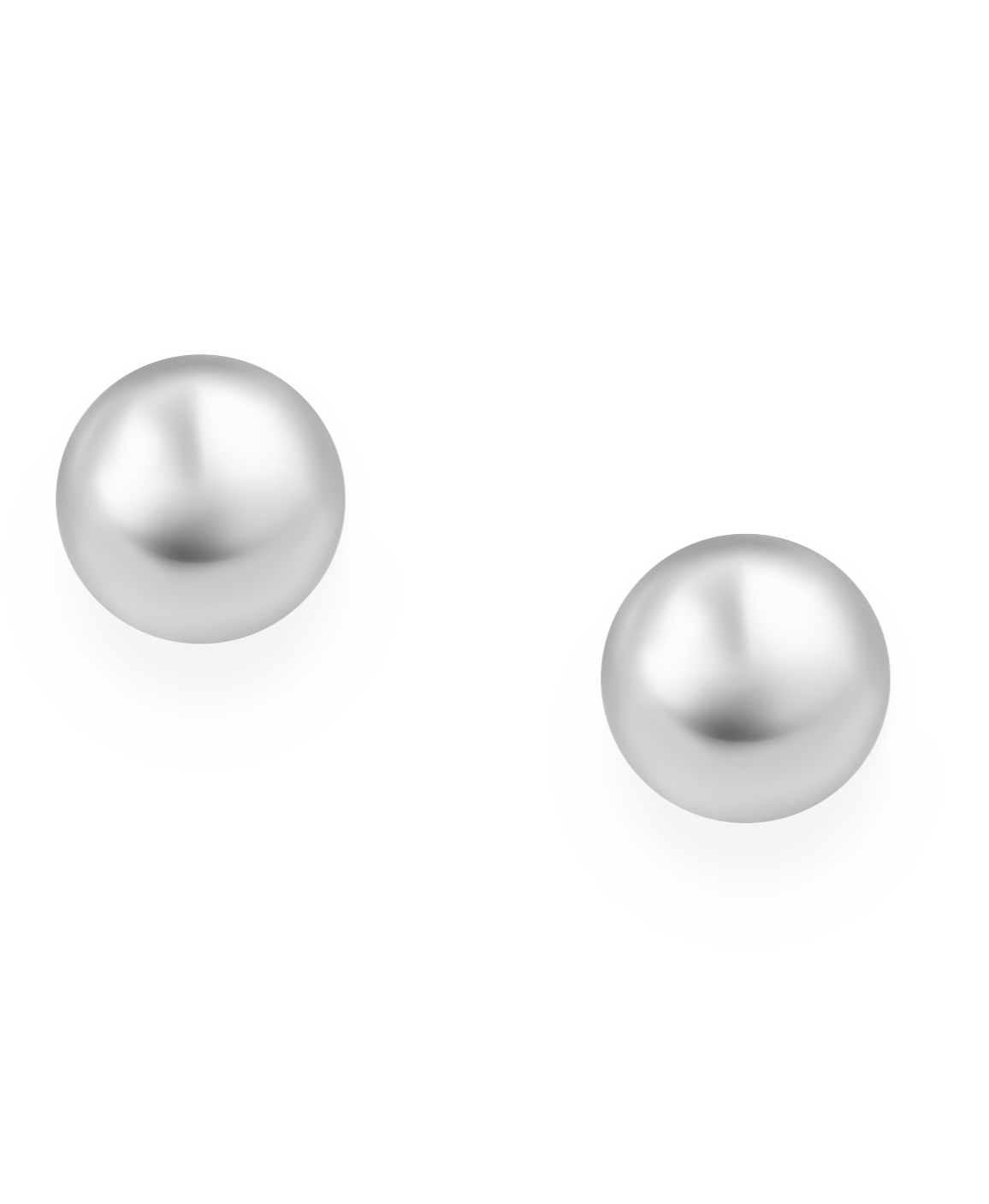 Sterling Silver Ball Push-Back Earrings
