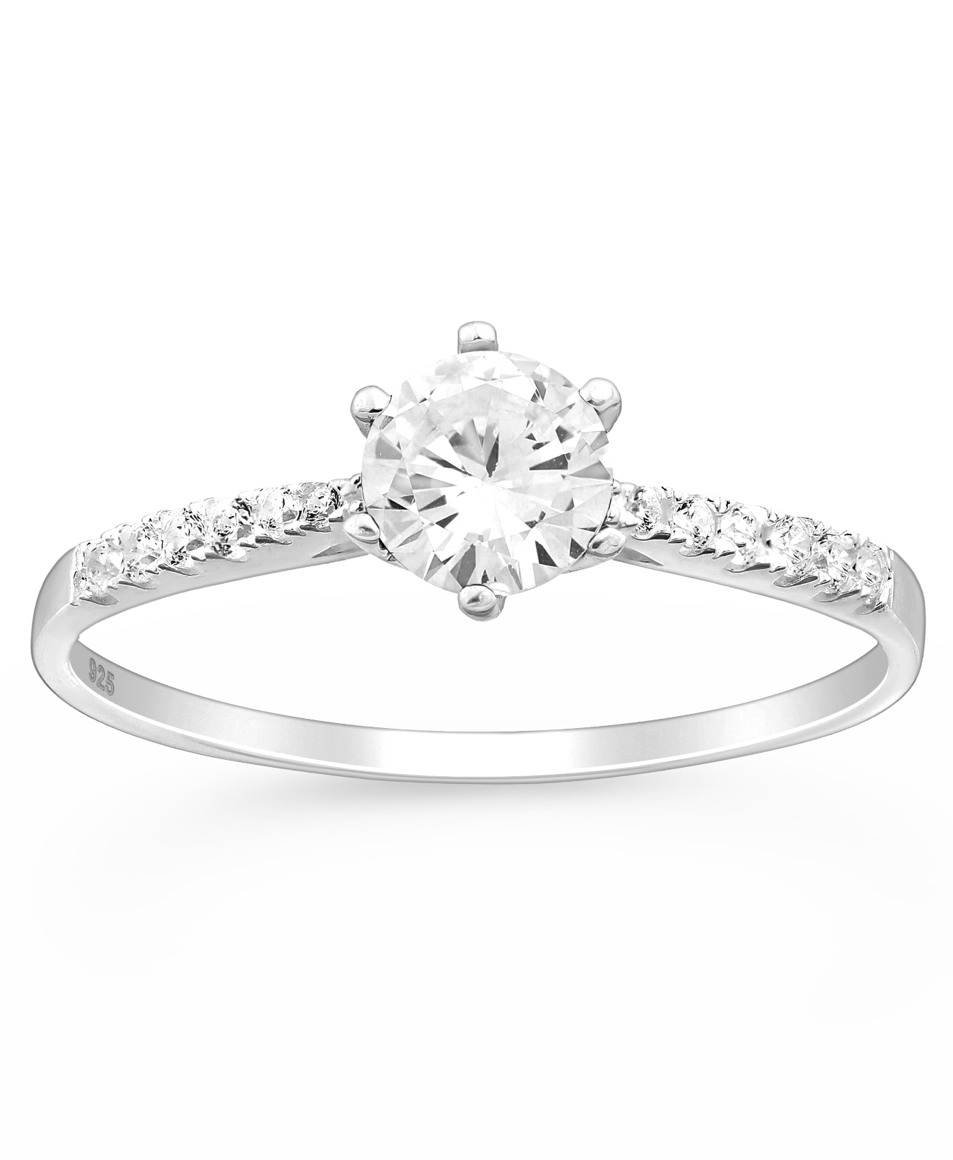 Sparkle By Princess Andre: Sterling Silver CZ Simulated Diamond Ring
