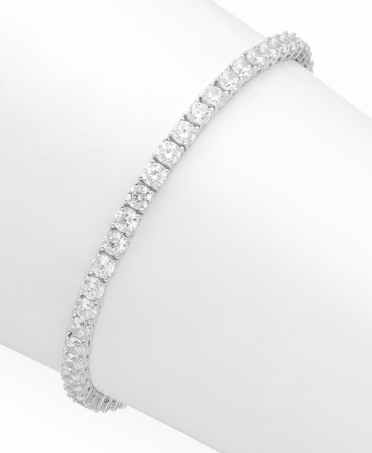 Sterling Silver Tennis Bracelet with CZ Simulated Diamonds