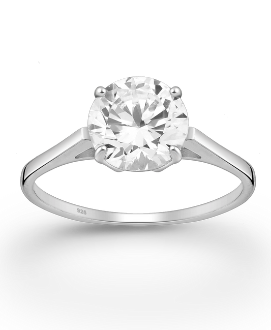 Sterling Silver CZ Simulated Diamond Ring