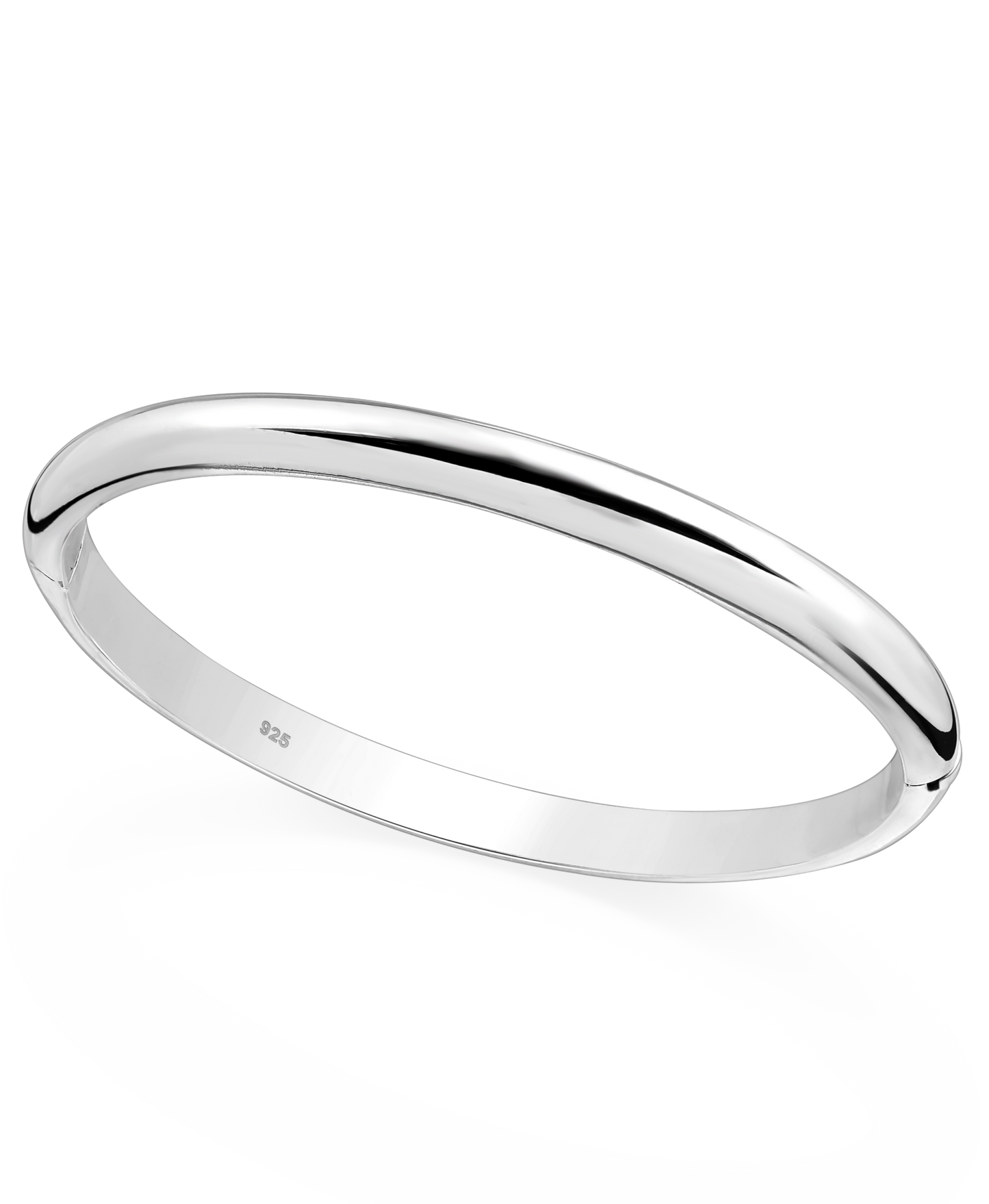 Sparkle By Princess Andre: Sterling Silver Bangle with Secret Clapse