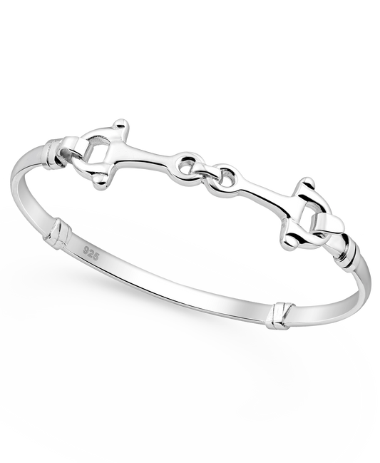 Sterling Silver Horse Snaffle Bangle