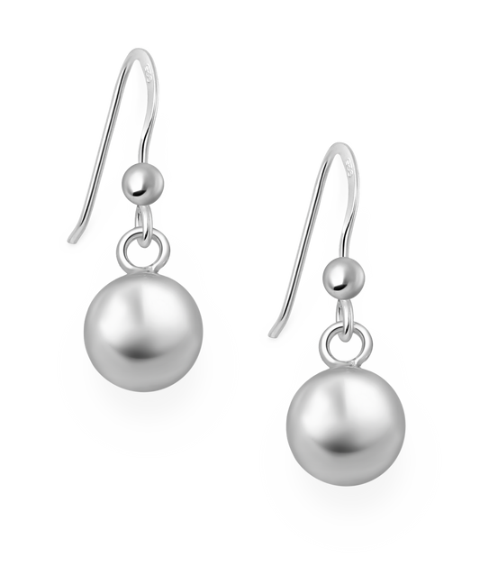 Sterling Silver Ball Hook Earrings