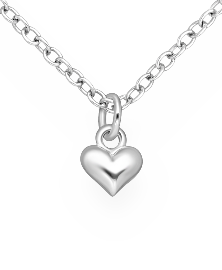 Sterling Silver Tiny Heart Charm Pendant