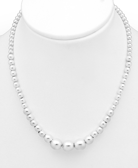 Heavy Duty Sterling Silver Ball Necklace