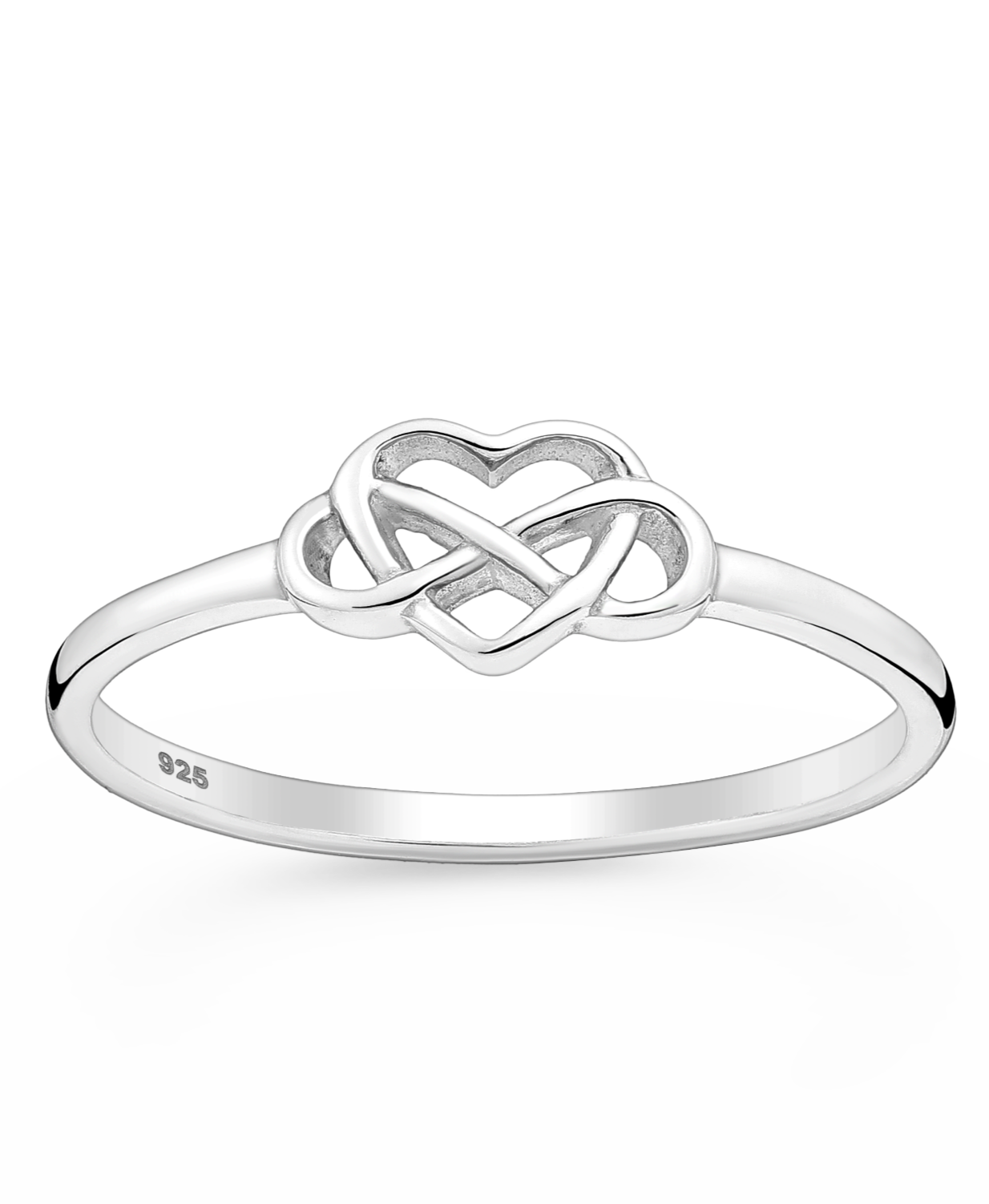 Sterling Silver Celtic and Heart and Infinity Ring